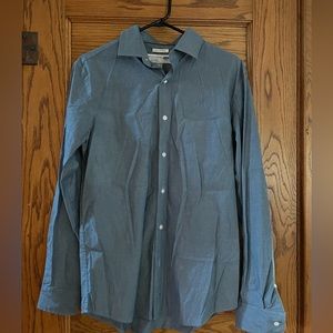 Men’s blue button down long sleeve shirt